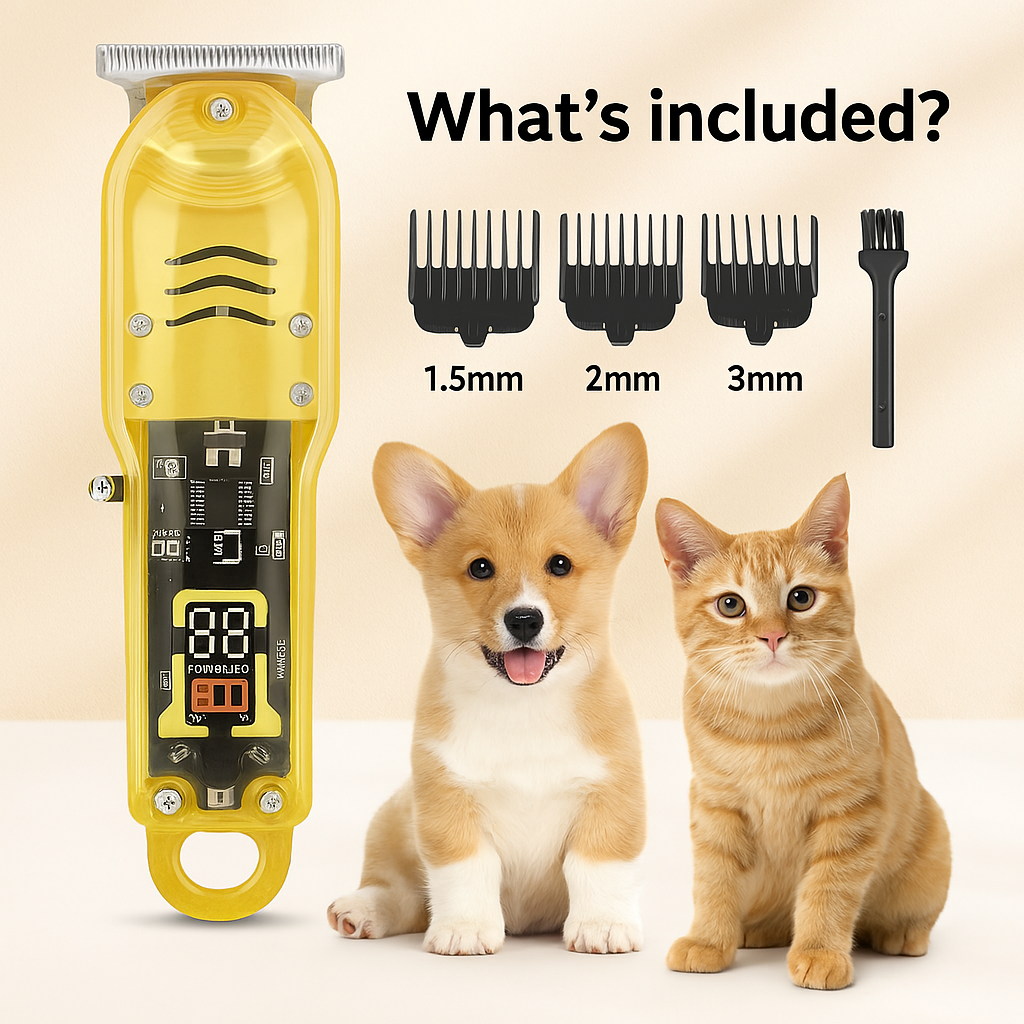 Close-up of ClearView Pet Clip trimmer for cats and dogs