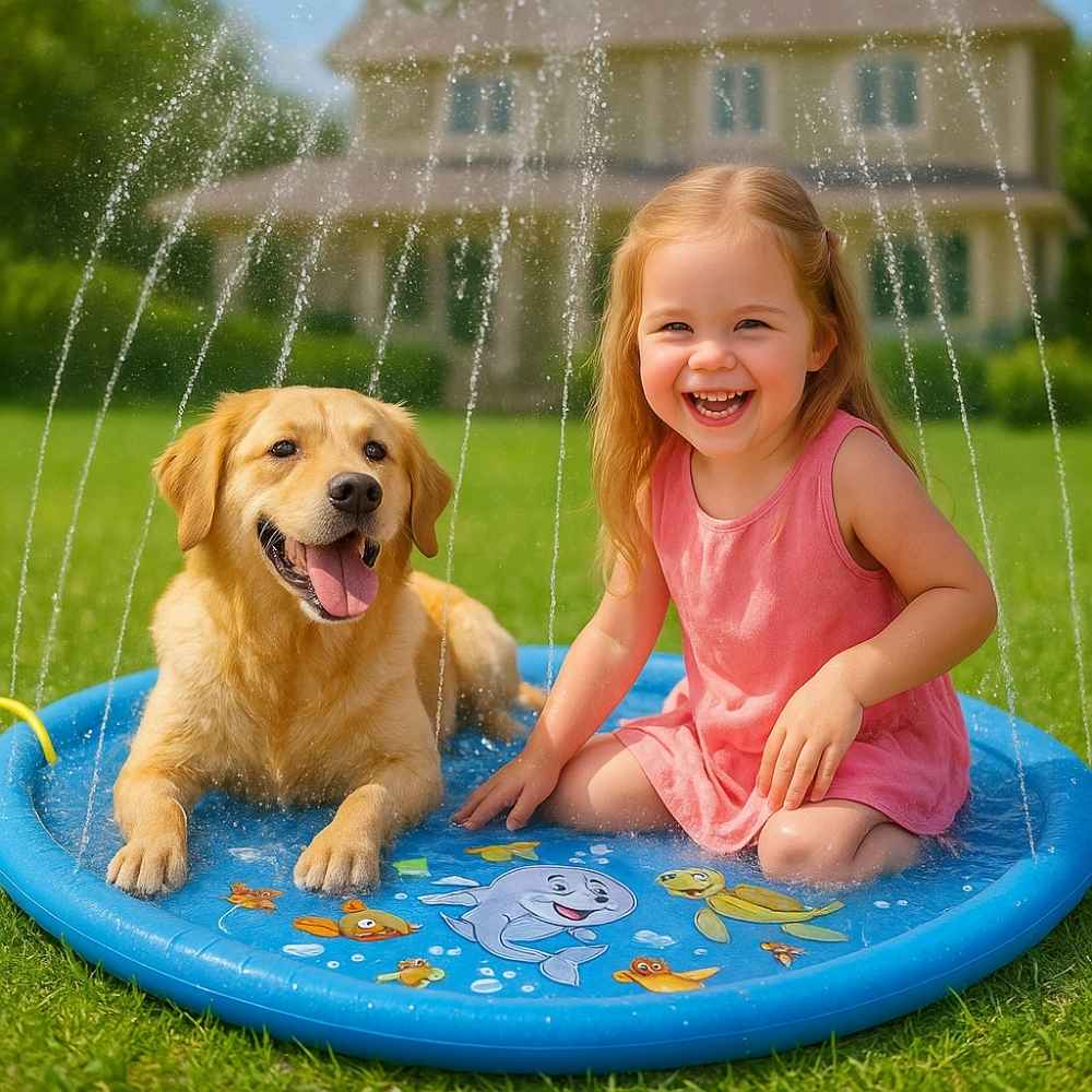 FluffyDen™ Splash Pad for Kids and Pets