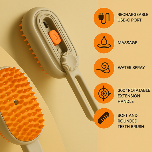 FluffyDen™ SteamCare Brush features and design details