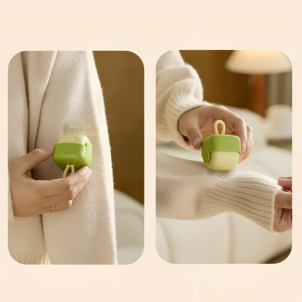 Storing FluffyDen™ CleanRoll Pet Remover with container