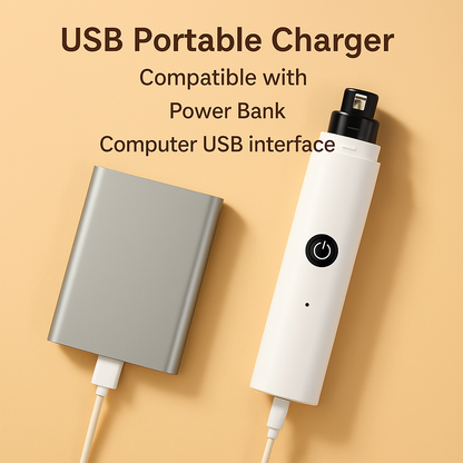 USB portable charger for FluffyDen™ LED Nail Grinder